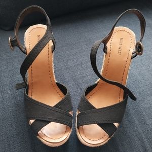 Nine West espadrille wedge Platform sandals.
